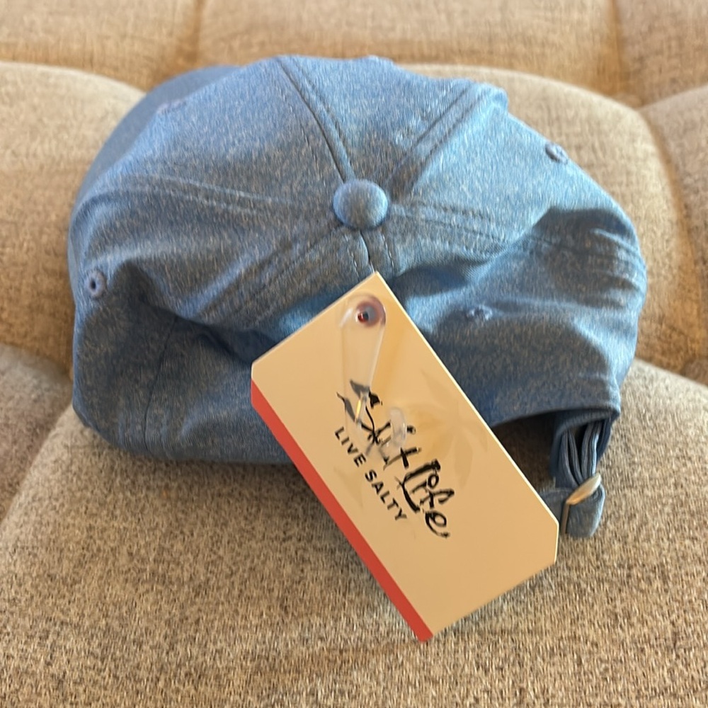 Salt Life Blue Hat with Pink Logo - Picture 3 of 5